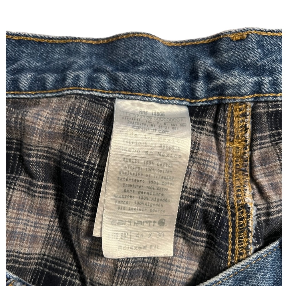 Carhartt Relaxed Fit Jeans Blue Denim Work Pants Men’s Size 44x30 - Picture 4 of 4